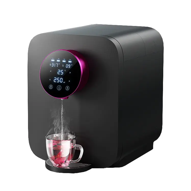 Dispensador y purificador de agua fría caliente de pie moderno y personalizado China Classic 50 galones 4 etapas ro precio de la máquina dispensadora de agua