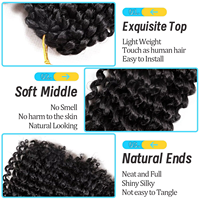 Extensions de cheveux synthétiques pré-bouclées Yanky Twist de 8/10/12 pouces, 30 mèches, pour tresses au crochet, teintes, pour femmes