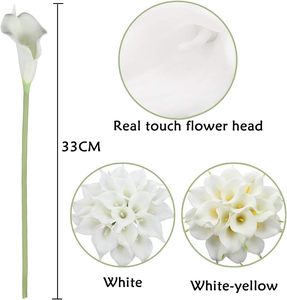 Nouvelles têtes de fleurs artificielles modernes en EVA, blanches, en forme de lys, pour la décoration de plafond de mariage avec cristaux suspendus - Product Image 2
