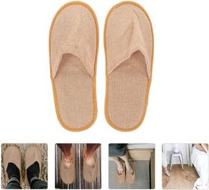 Chaussons d'hôtel biodégradables personnalisés OEM à usage unique, confortables, à bout fermé ou ouvert, pour équipements hôteliers - Product Image 2