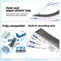 Consommables pour machine de thermoscellage : Papier de test de scellage, Feuille de suivi de contrôle qualité quotidien, Sachet de stérilisation pour clinique dentaire, Boîte de 100 pièces