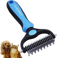 C4P brosse de nettoyage de marque propre 9 + 17 dents pour les nœuds emmêlés tapis brosse de peigne pour animaux de compagnie brosse de toilettage pour animaux de compagnie