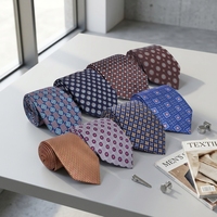 Corbata de Seda para Hombre, Diseño Geométrico, a Cuadros, con Estampado Floral, Elegante, Clásica, Informal de Negocios, para Uso Diario, 1 Pieza