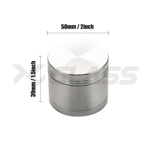 Broyeur à herbes rond portable à 4 couches en zinc inoxydable avec logo personnalisé, broyeurs à herbes pour accessoires de fumage - Product Image 2