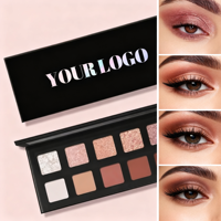 Palette de fards à paupières mats et scintillants 12 couleurs, poudre métallique hautement pigmentée, résistante à l'eau, marque personnalisée pour les maquilleurs professionnels