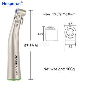 Fresa dental de fibra óptica de baja velocidad para implantes, con contra-ángulo de anillo verde multiplicador 20:1, turbina de aire XSG20L - Product Image 6