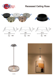 Accessoires électriques d'éclairage de garnitures de Rose de plafond d'auvent léger enfoncés par métal - Product Image 6