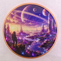 Pièce de monnaie en cuivre personnalisée 1 oz .999 en cuivre pur, design OVNI extraterrestre, pièce de monnaie en lingot de cuivre, idéale pour les cadeaux de collection