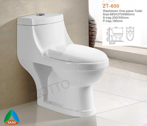 Inodoro portátil de precio fácil Fabricantes Inodoro de una pieza S-trap Inodoro de cerámica Asiento de inodoro de liberación rápida Cierre suave - Product Image 5