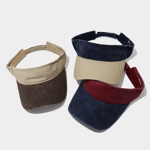 Chapeau de soleil vintage délavé à dessus ouvert, casquette de tennis d'été respirante, chapeaux à visière d'extérieur unisexe réglables personnalisés - Product Image 2
