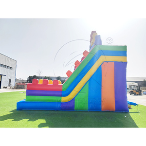 Factory Wholesale Colorful Building Blocks Inflatable Dry <b>Slide</b> Commercial Heavy-duty PVC Inflatable <b>Slides</b> for Rental Events - Product Image 6