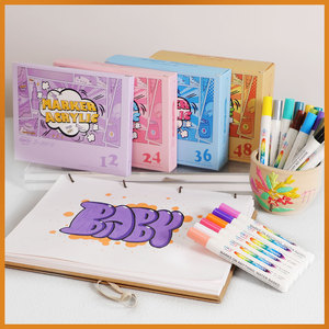 Marqueur stylo ensemble en gros 24/36 couleur Graffiti Art <span class=keywords><strong>peinture</strong></span> stylo étudiant étanche <span class=keywords><strong>peinture</strong></span> <span class=keywords><strong>acrylique</strong></span> Graffiti crayons <span class=keywords><strong>de</strong></span> couleur - Product Image 2