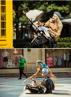 Poussette de voyage compacte ultra-légère à pliage automatique, pliage à une main, poussette de cabine sécurisée