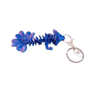 Ornement de bureau créatif en impression 3D, modèle de dragon trèfle mignon, porte-clés drôle et mignon de dragon rose, breloque de sac pour filles, jouets pour enfants - Product Image 5