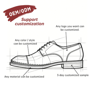 OEM Custom Men's Cowhide Square Toe Lace-up Oxford Formal <b>Shoes</b>-<b>Height</b> <b>Increasing</b> Solid Pattern Spring Wedding & Office <b>Shoes</b> - Product Image 3