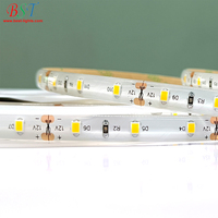 Bande lumineuse LED blanche chaude 2835 LED IP65 Colle étanche 12V DC pour la décoration de la maison, l'éclairage de la cuisine