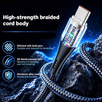 Câble de charge rapide USB Type-C 60W, gaine en nylon, conducteur en cuivre pur, connecteurs en alliage de zinc tressés pour téléphones, tablettes, ordinateurs portables