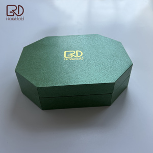 ROGOOD Lussuosa Scatola Regalo Cosmetica Ottagonale con Coperchio Apribile, in Carta Verde Testurizzata, con Inserto Personalizzato in EVA per Confezioni di Profumi P2137 - Product Image 3