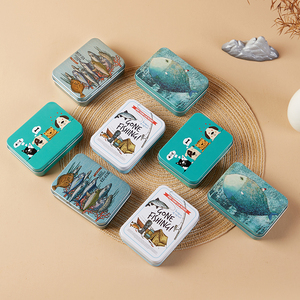 Tùy Chỉnh Đầy Đủ Màu Sắc In Ấn Hình Chữ Nhật Bốn Phong Cách Hộp Thiếc Với Bản Lề Nắp Bao Bì Kim Loại Hộp Thiếc Có Thể Với Nắp - Product Image 2