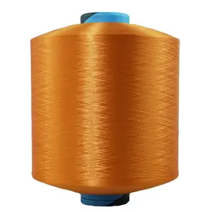 Polyester Yarn 150 D/48 F Required T Shirt Yarn Crochet High 100% Polyester Fancy Yarn Dty Ring SPUN Poy Polyester