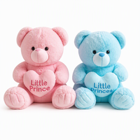 Ours en peluche Little Prince Princess de 30 cm et 40 cm, rose bébé, bleu ciel, peluche douce, poupée en peluche, cadeau d'anniversaire, cadeau de la Saint-Valentin