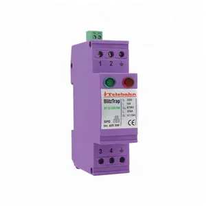 Load 현 16A IP20 Class D purple 인클로저 Din rail LED 표시 및) 저 (low) voltage 230 V ac surge protector