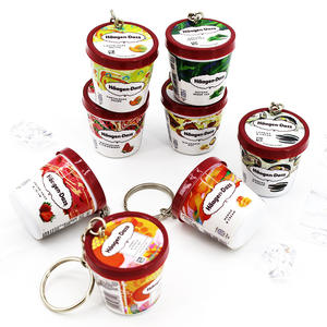 هدية رائعة للصيف في متجر الآيس كريم هدية لطيفة مصغرة للأكل والحلي سلسلة مفاتيح للحشو حقيبة جودي - Product Image 3