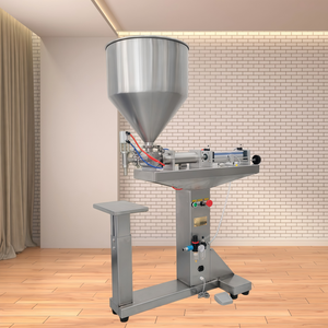 Machine de remplissage d'huile pour huile d'olive et huile comestible, remplisseuse <span class=keywords><strong>semi</strong></span>-automatique à piston avec remplissage de bouteilles en acier inoxydable - Product Image 3