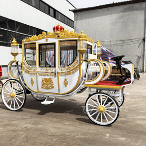 Calèche royale de style victorien antique, avec option de conduite à chevaux ou électrique, pour les opérations de visites en musée. - Product Image 4