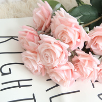 Real Touch – fausses Roses Roses artificielles en vrac à une tête, pour un Bouquet de mariée, pour un mariage, pour un décor de maison, Mw60000