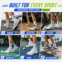 Chaussettes de sport respirantes en maille personnalisées avec logo, chaussettes en coton jacquard personnalisées pour le sport et la course à pied