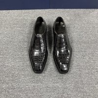 Chaussures pour hommes en cuir de crocodile véritable, très vendues, pour les occasions spéciales, chaussures habillées pour hommes, chaussures de luxe faites à la main pour hommes