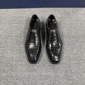 Zapatos de Hombre de Piel de Cocodrilo Genuina, Estilo Slip-On, para Fiestas, Zapatos de Vestir para Hombre, Zapatos de Diseñador Hechos a Mano de Lujo - Product Image 1