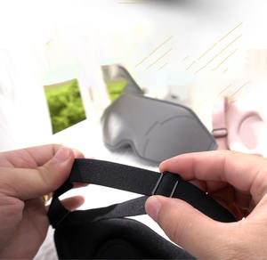 Masque pour les yeux d'extension de cils 3D Night Sleeping Eye Cover avec sangle réglable 100% occultant avec emballage de sac d'opp individuel - Product Image 4