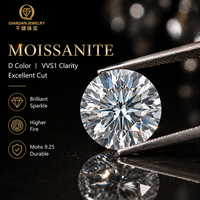 Pierre de Moissanite en vrac en gros du fabricant, testée au diamant, 0,8-10 mm, couleur D, VVS, Moissanite Melee sans certificat