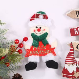 Ensemble d'ornements de Noël en tissu mignons, motif Père Noël, renne, bonhomme de neige, décorations suspendues personnalisables pour les fêtes, mini, modernes, faible MOQ - Product Image 4