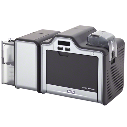 High Efficiency HDP5000 300DPI single sided or double sided Heat Transfer Plastic ID Card  Pvc Card  Printer
