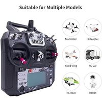 FLYSKY FS-i6X 10CH 2.4GHz en plastique RC Transmitter Controller avec FS-iA6B Récepteur Câble de mise à niveau pour Boat Racing Drone (Mode_2)