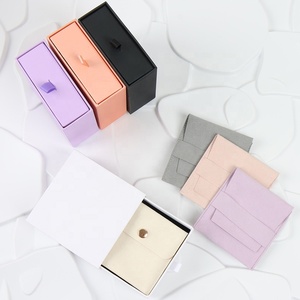 Wholesale Custom Luxury <b>Small</b> Drawer Slide Pull Out Paper Necklace Ring Earring <b>Gift</b> Packaging Jewelry <b>Box</b> with Pouch - Product Image 1
