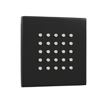 Robinet de douche moderne noir mat Hongdec avec déviateur fileté G1/2, jets latéraux spa et jets de massage à eau