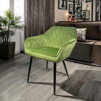 Chaise de salle à manger contemporaine verte noire grise bleue Chesterfield moderne italienne chaise de salle à manger rembourrée en cuir PU/velours tuftée