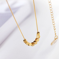 Collier carré minimaliste de luxe en acier inoxydable 316L pour femme, chaîne ras du cou tendance style Ins pour l'été TGXL12046