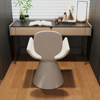 Chaise de maquillage de style nordique italien, luxe, lumière, simple, bois crème, personnalisable, haut de gamme, chambre à coucher, salle à manger