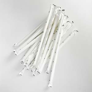 Pailles en papier Boba flexibles en forme de U, personnalisées, couleur or rose, 4mm, 8mm, 10mm, 20, 21, 17 cm, emballage individuel en boîte, noires - Product Image 2