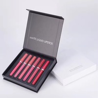 Vente en gros 6 Pcs Mat Liquide Rouge À Lèvres Ensemble Logo Personnalisé Vegan Rouge À Lèvres Kit Haute Pigment Longue Durée Maquillage Des Lèvres