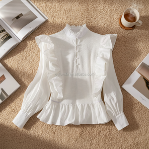 Nuovo Modello di Camicetta Autunnale da <span class=keywords><strong>Donna</strong></span> in Chiffon a Quadri Coreano Traspirante - Product Image 3
