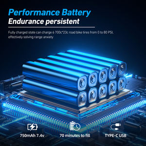 <span class=keywords><strong>Pompe</strong></span> à air électrique miniature 120 PSI avec affichage numérique, personnalisation de la marque, gonfleur de vélo, valve Presta Schrader, vélo de route, <span class=keywords><strong>VTT</strong></span> - Product Image 5