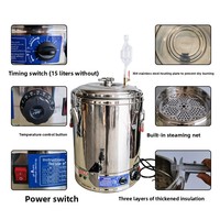 Machine de brassage domestique intelligente enfichable en acier inoxydable pour la distillation de la liqueur de whisky et du brandy-Équipement de boissons et de vin de qualité supérieure