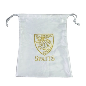 Sacs en satin personnalisés à bas prix avec logo, pochettes de rangement pour chaussures de danse et perruques, vente en gros - Product Image 3