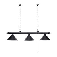 Nouvelle arrivée, lampes de billard de qualité supérieure noires à 3 têtes pour table de billard, snooker, pour les jeux en famille ou en club